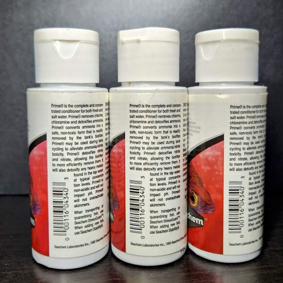 NEW 3X Seachem Prime Fresh and Saltwater Conditioner Chemical Remover and Detoxi - Picture 2 of 6